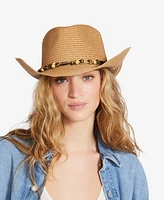 Steve Madden Beaded Trim Western Hat