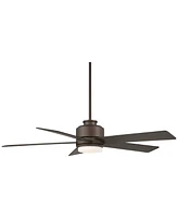 Casa Vieja 52" Grand Palm Oil Rubbed Bronze Led Damp Rated Fan