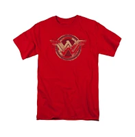 Batman V Superman Men's Wonder Woman Shield Short Sleeve Adult Tee / T-Shirt