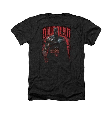 Batman Men's Red Knight Adult Heather Tee / T-Shirt