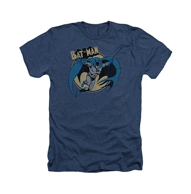 Batman Men's Through The Night Adult Heather Tee / T-Shirt