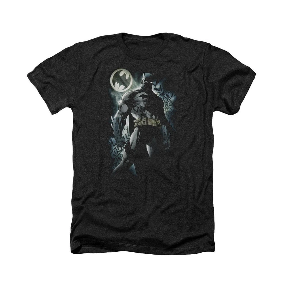 Batman Men's The Knight Adult Heather Tee / T-Shirt