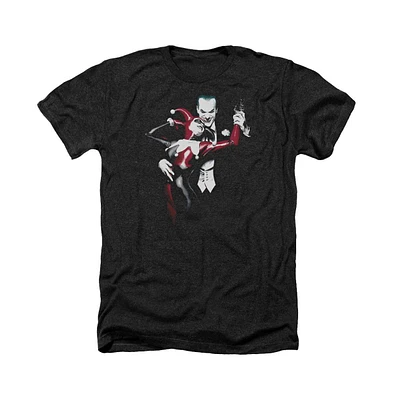 Batman Men's Harley And Joker Adult Heather Tee / T-Shirt