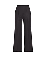 Lands' End Women's Bi Stretch High Rise Pintuck Wide Leg Crop Pants