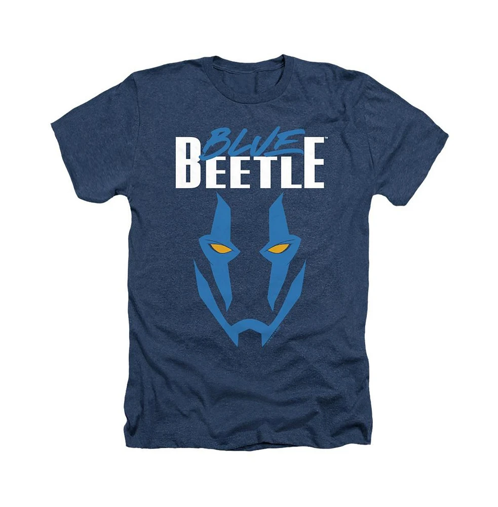 Blue Beetle Men's Mask Adult Heather Tee / T-Shirt