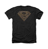 Superman Men's Aztec Shield Adult Heather Tee / T-Shirt