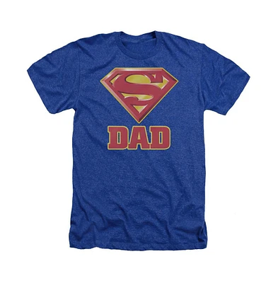 Superman Mens Super Dad Adult Heather Tee / T-Shirt