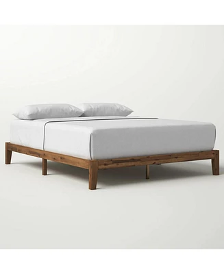 Slickblue Simple Modern Solid Wood Platform Bed Frame for Minimalist Bedroom Style