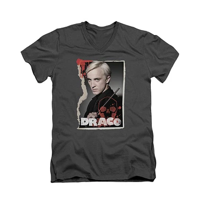 Harry Potter Men's Draco Frame Short Sleeve Adult V Neck Premium Cotton Tee / T-Shirt