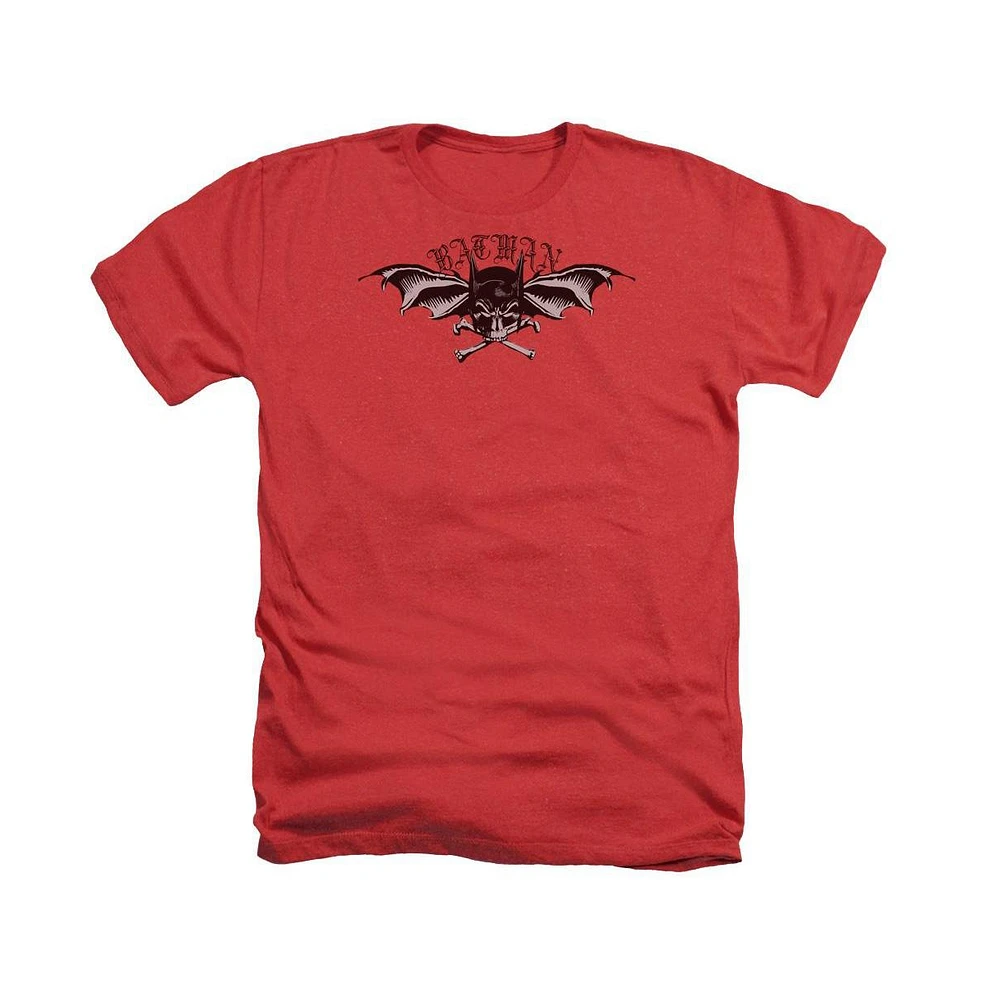 Batman Mens Wings Of Wrath Adult Heather Tee / T-Shirt