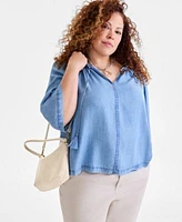 Style Co Plus Size Tasseled Tie Top Comfort Capri Pants Exclusively At Macys