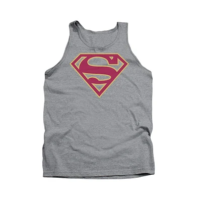 Superman Men's & Gold Shield Adult Tank Top