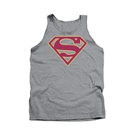 Superman Men's & Gold Shield Adult Tank Top