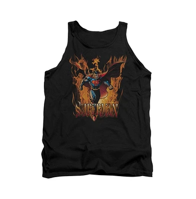 Superman Men's Through The Fire Adult Tank Top