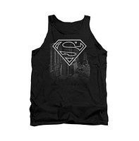 Superman Men's Skyline Adult Tank Top