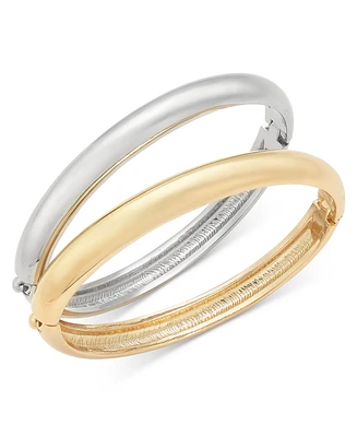 On 34th 2-Pc. Two-Tone Bangle Bracelets, Exclusively at Macy's