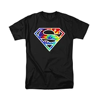 Superman Big & Tall Tie Dye Logo Short Sleeve Adult Tee / T-Shirt