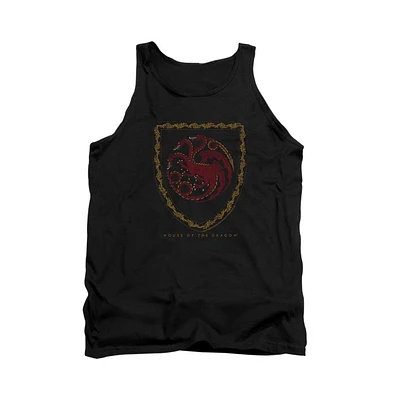 House Of The Dragon Mens Shield Vintage Dark Adult Tank Top