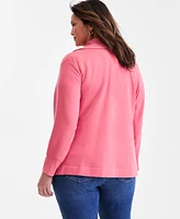 Style & Co Plus Collared Zip-Front Tunic, Exclusively at Macy's