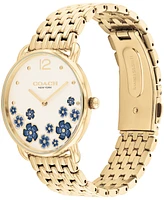 Coach Women's Elliot Gold-Tone Stainless Steel Bracelet Watch, 36mm