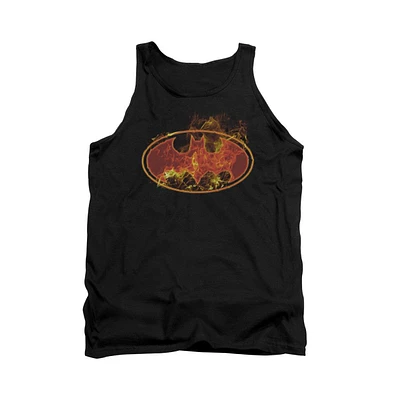 Batman Men's Flames Logo Adult Tank Top