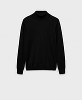 Mango Men's Fine-Knit Wool Turtleneck Sweater