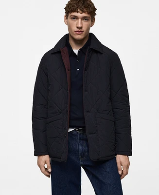 Mango Men's Two-Tone Reversible Quilted Jacket