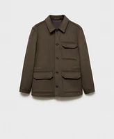 Mango Men's Wool-Blend Field Jacket