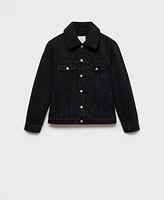 Mango Men's Slim-Fit Shearling-Effect Lining Denim Jacket