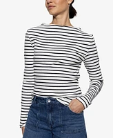 Sanctuary Women's Striped Boat-Neck Long-Sleeve T-Shirt