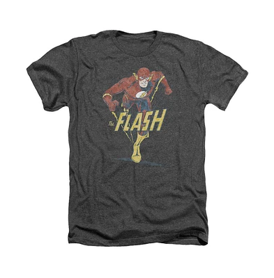 Flash Men's Dc Comics Desaturated Adult Heather Tee / T-Shirt