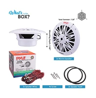 Pyle 6.5" Marine Component Speakers, 2-Way, 200 Watt, Water-Resistant, White