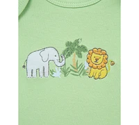 Little Me Baby Boys Jungle Cotton Bodysuit, Pant & Hat, 3 Piece Set