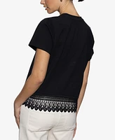 Sanctuary Women's Lace Remix Pull On T-Shirt