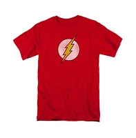 Flash Big & Tall Dc Dc Comics Logo Distressed Short Sleeve Adult Tee / T-Shirt