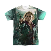 Harry Potter Men's Hermione Final Battle Short Sleeve Adult Poly Crew Tee / T-Shirt