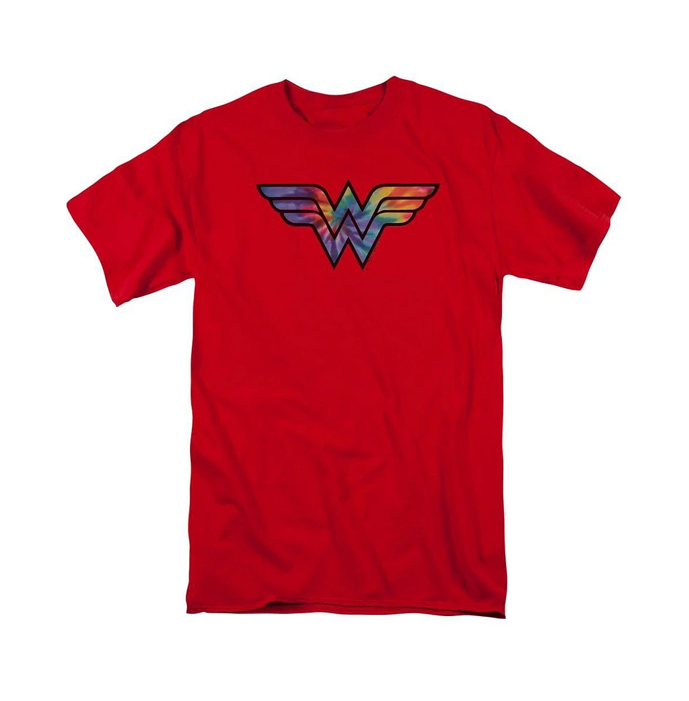 Dc Wonder Woman Big & Tall Dc Comics Wonder Woman Wonder Woman Tie Dye Logo Short Sleeve Adult Tee / T-Shirt