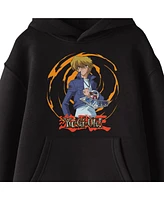 Yu-Gi-Oh! Boys Joey Character With Spiral Background and Logo Youth Black Graphic Hoodie-xl