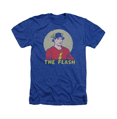 Flash Men's Dc Comics Faded Circle Adult Heather Tee / T-Shirt