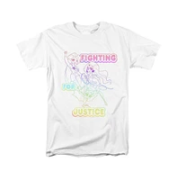 Dc Superhero Girls Big & Tall Dc Comics Superhero Girls Fighting For Justice Short Sleeve Adult Tee / T-Shirt