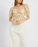 En Saison Women's Elliot Organza Top