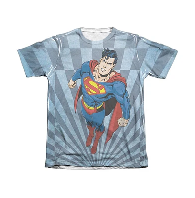 Superman Men's Super Climb Adult Poly/Cotton Short Sleeve Tee / T-Shirt