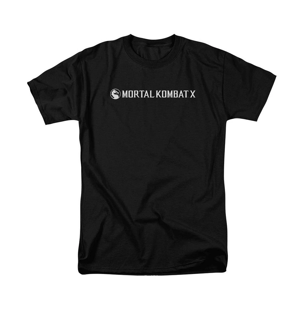 Mortal Kombat X Men's Horizontal Logo Short Sleeve Adult Tee / T-Shirt