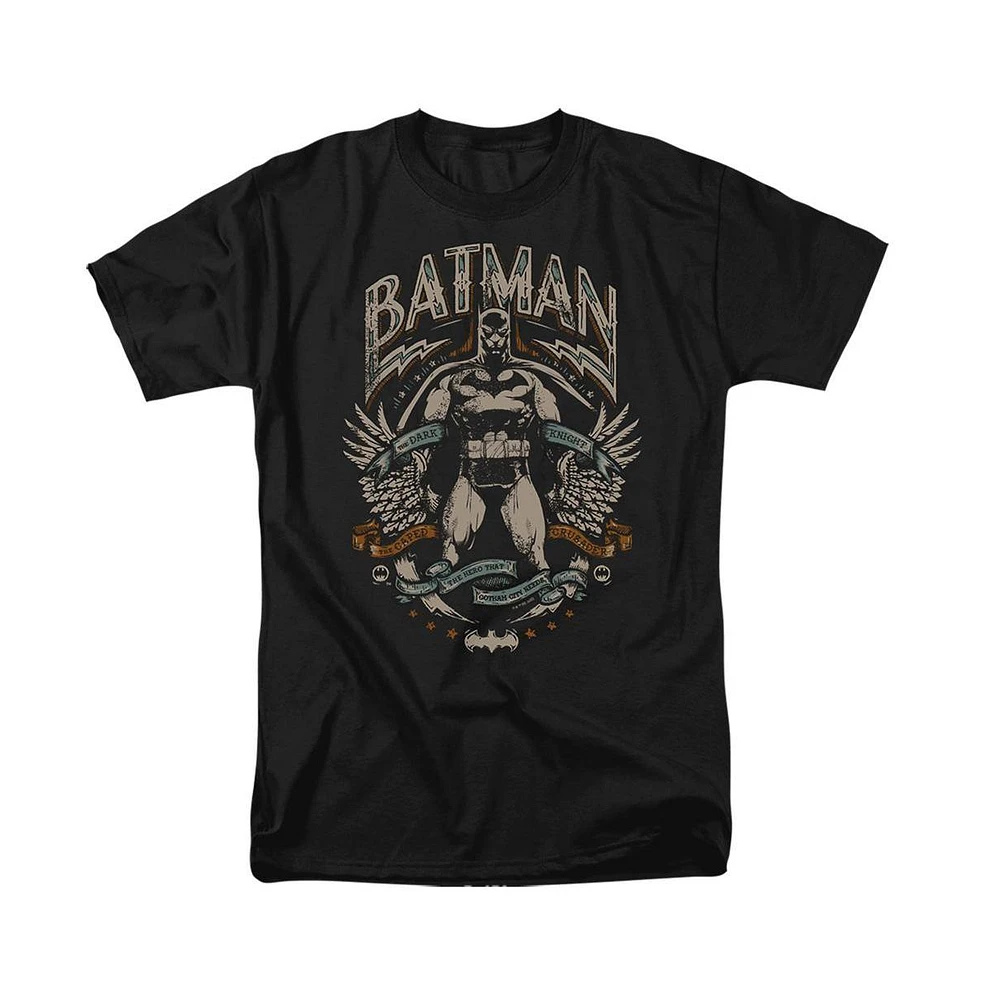 Batman Big & Tall Gotham Hero On Black Short Sleeve Adult Tee / T-Shirt