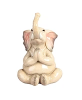 Fc Design "2-pc Set" 6.75"H Elephant with Yoga Lotus Pose Figurine Statue Ornament Home Room Office Decor and Perfect Ideas for Housewarming, Holidays