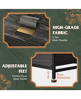 Wlive 9 Drawer Dressers for Bedroom Tall Dresser Closet Living Room Hallway Furniture Organizer Storage Tower with Fabric