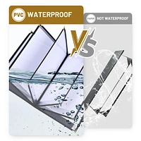 WeChef 10 Pack Restaurant Menu Covers 8.5" x 14" Book Style 8 Views Clear Cafe