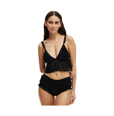 Cotton On Women's Rara Ruffle Longline Bralette