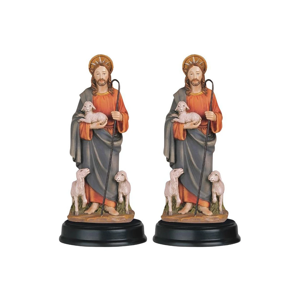 Fc Design "2-pc Set" 5"H Good Shepherd Statue Holy Figurine Statue Ornament Home Room Office Decor and Perfect Ideas for Housewarming, Holidays and Bi