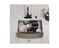 Casainc 30inch L x 22inch W Farmhouse Kitchen Sink with Accessories